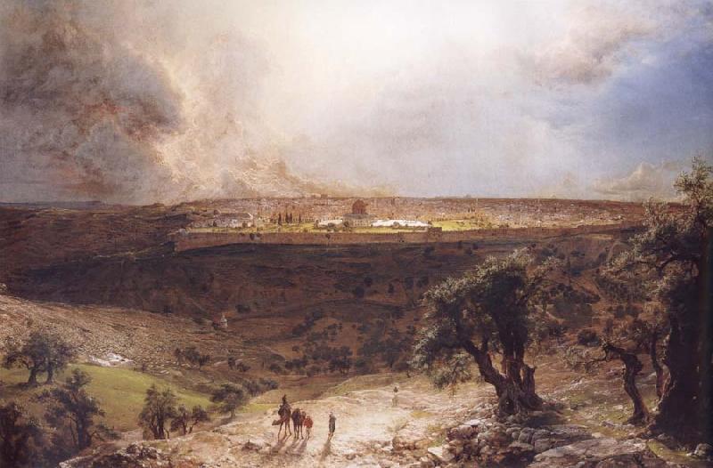 Frederic Edwin Church Jerusalem Seen from Mount Olive Sweden oil painting art
